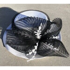 Women's Sunday Church Dress Hat(s) Black White Wide Brim Large Formal 2x